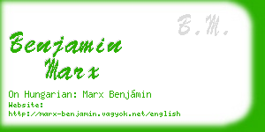 benjamin marx business card