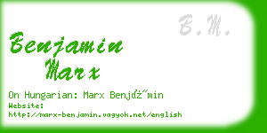 benjamin marx business card